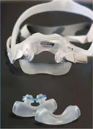 Dreamwear Full Face Mask attached to frame and headgear, showing that the frame is also compatible with the nasal pillows and nasal cradle style of mask.