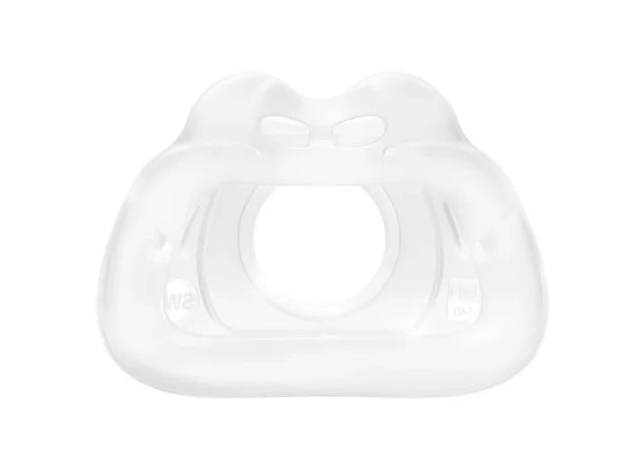ResMed AirFit F40 Cushion shown from the back where the mouth and nasal passages receive air.