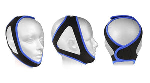 Morpheus Deluxe chin strap to reduce mouth leaks while wearing a nasal or pillow mask.