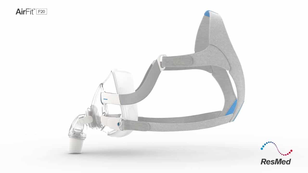 AirFit F20 shown with full face system assembled and ready for use.
