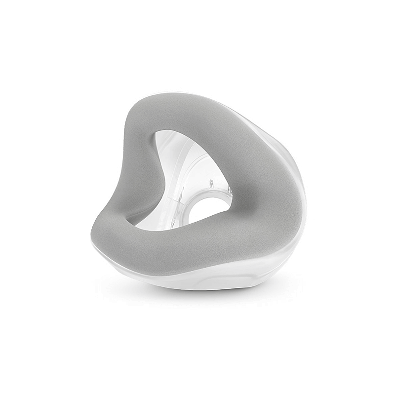 ResMed N20 Airtouch nasal CPAP replacement cushion laying on its side showing its soft seal that create a lasting seal. 