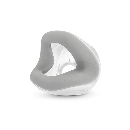 ResMed N20 Airtouch nasal CPAP replacement cushion laying on its side showing its soft seal that create a lasting seal. 