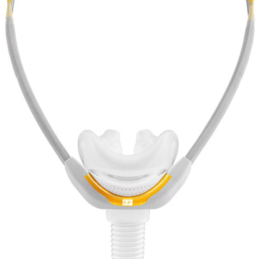 Fisher and Paykel Solo Nasal Pillows Mask shown from the top view.
